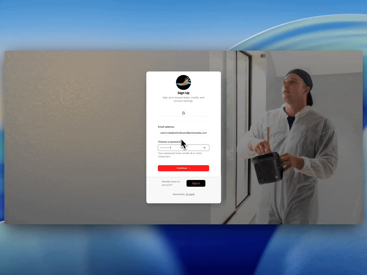 Client Onboarding placeholder preview